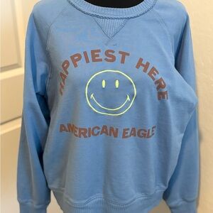 American Eagle Light Blue Sweatshirt